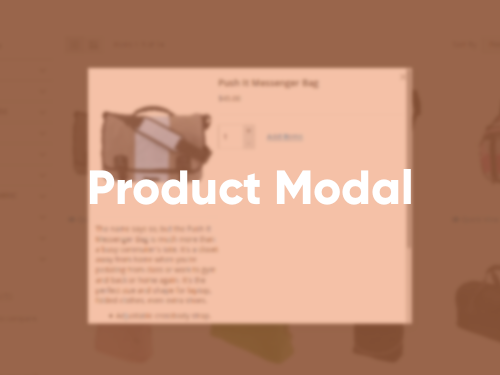 Product modal preview